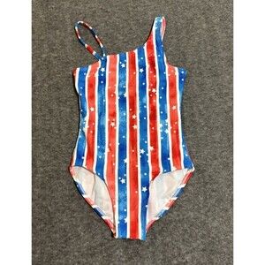 Cat & Jack Girl's Swimwear Flag Print Red Small 6/6x
